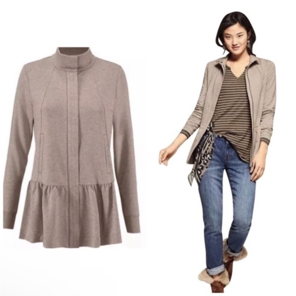 CAbi 3543 Tan Weekend Topper‎ Knit Jacket Size M
